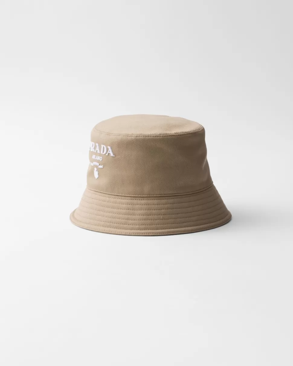 Prada Sombrero De Pescador De Dril^Mujer SOMBREROS Y GUANTES