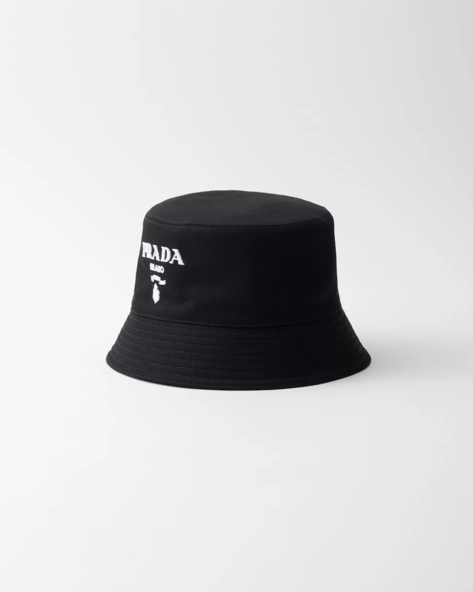 Prada Sombrero De Pescador De Dril^Mujer SOMBREROS Y GUANTES