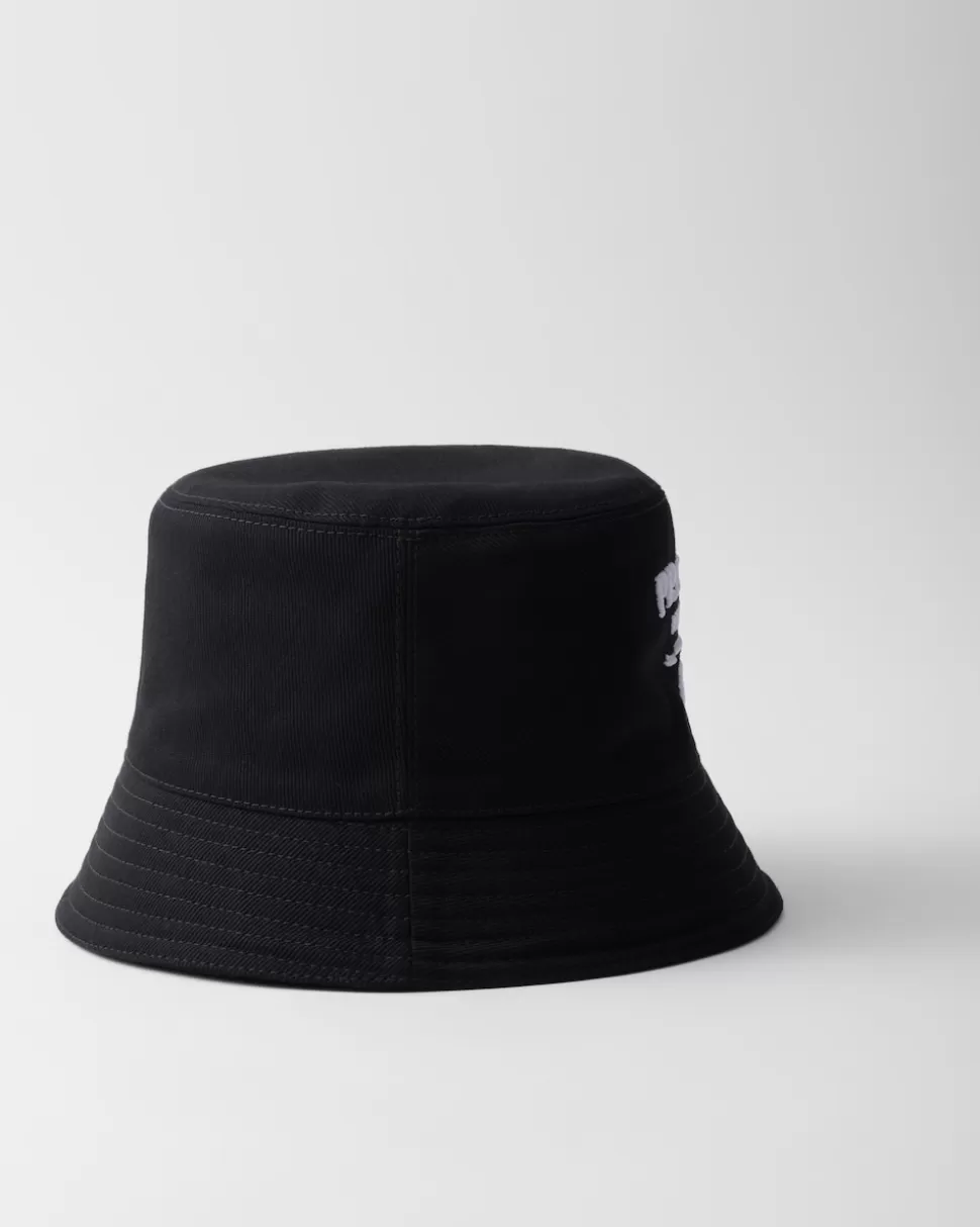 Prada Sombrero De Pescador De Dril^Mujer SOMBREROS Y GUANTES