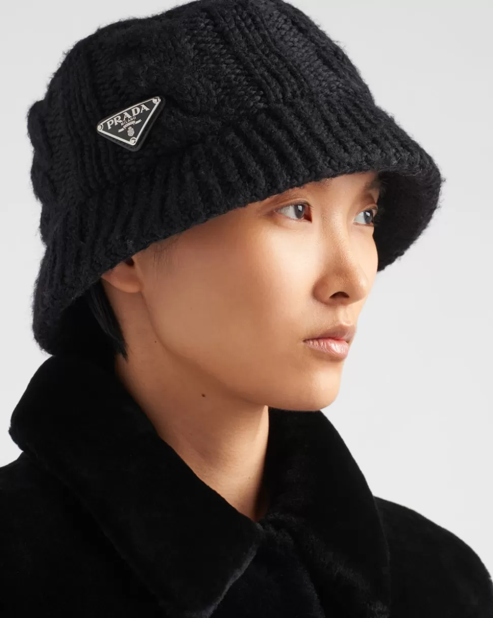 Prada Sombrero De Pescador De Lana^Mujer SOMBREROS Y GUANTES