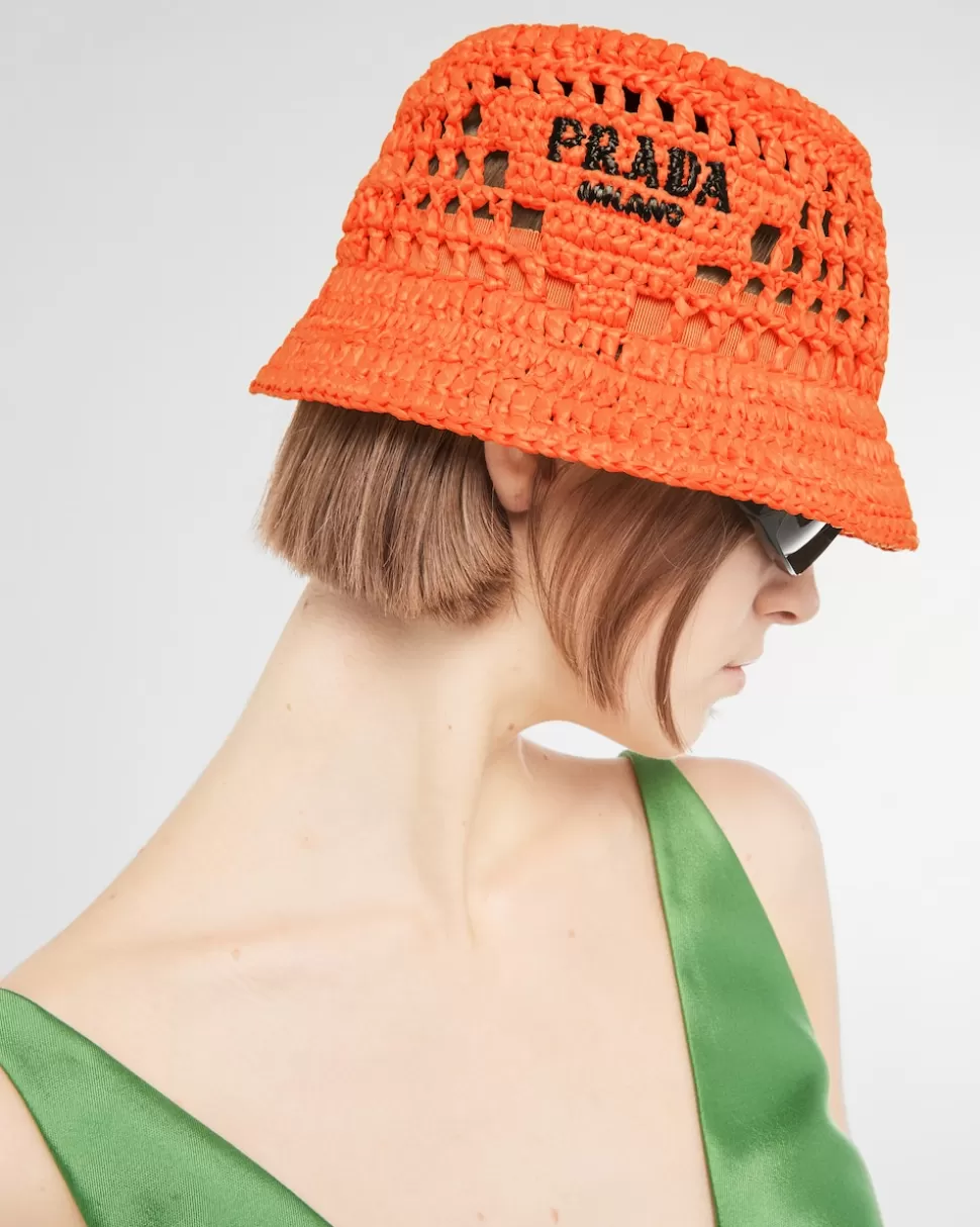 Prada Sombrero De Pescador En Tela Tejida^Mujer SOMBREROS Y GUANTES