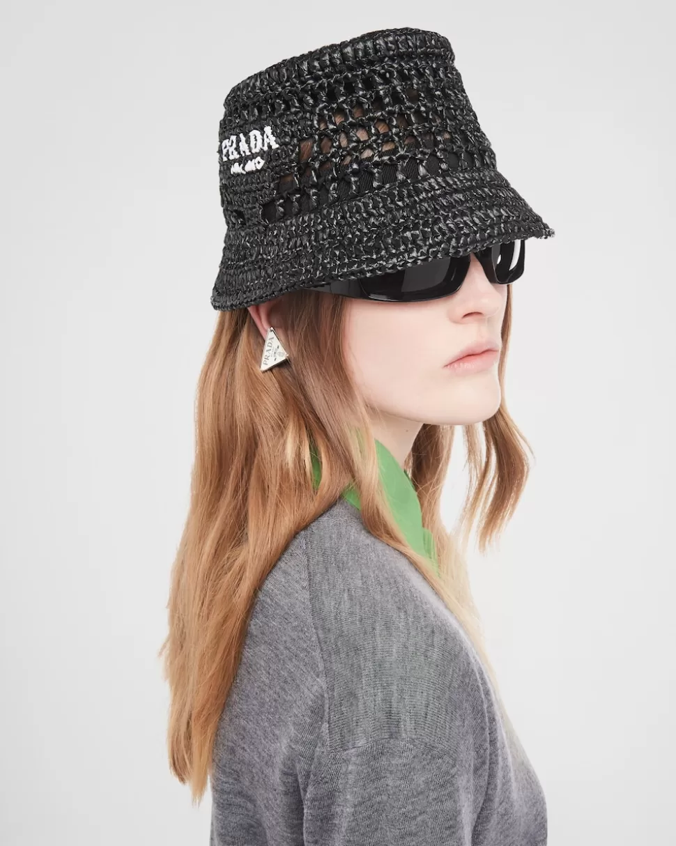 Prada Sombrero De Pescador En Tela Tejida^Mujer SOMBREROS Y GUANTES