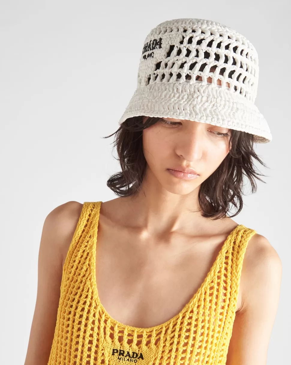 Prada Sombrero De Pescador En Tela Tejida^Mujer SOMBREROS Y GUANTES