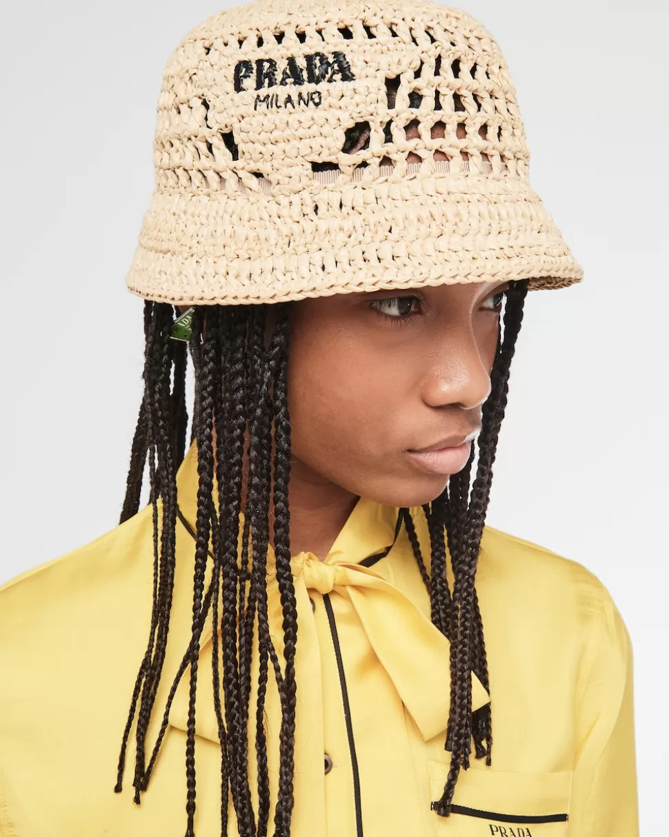 Prada Sombrero De Pescador En Tela Tejida^Mujer SOMBREROS Y GUANTES