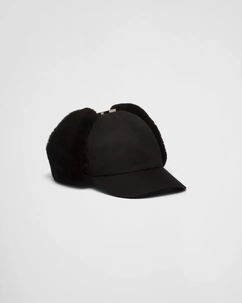 Prada Sombrero De Re-nylon Y Borreguillo^Hombre SOMBREROS Y GUANTES