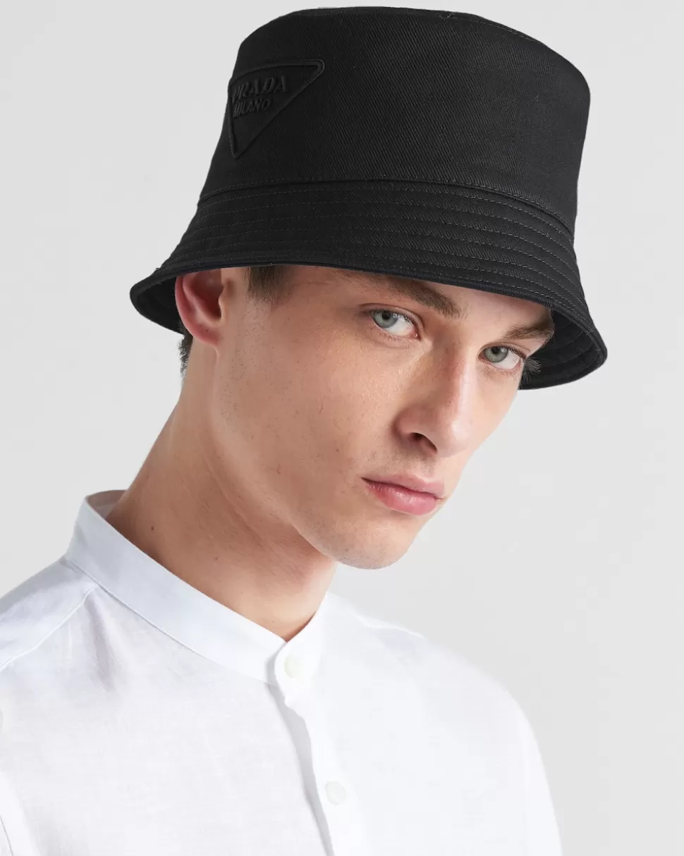 Prada Sombrero Tipo Pescador De Dril^Hombre SOMBREROS Y GUANTES
