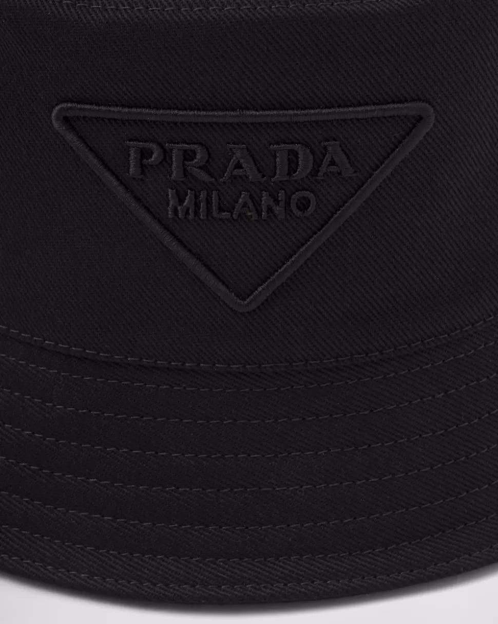 Prada Sombrero Tipo Pescador De Dril^Hombre SOMBREROS Y GUANTES