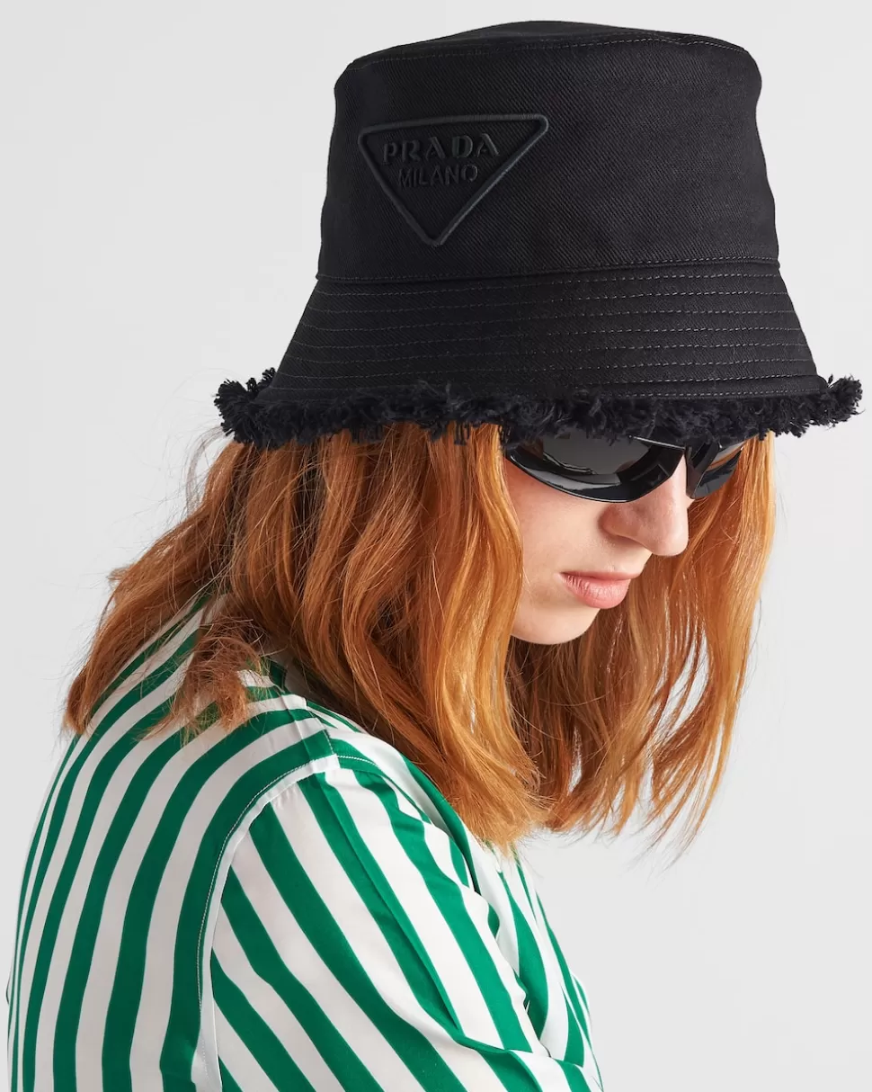 Prada Sombrero Tipo Pescador De Dril^Mujer SOMBREROS Y GUANTES