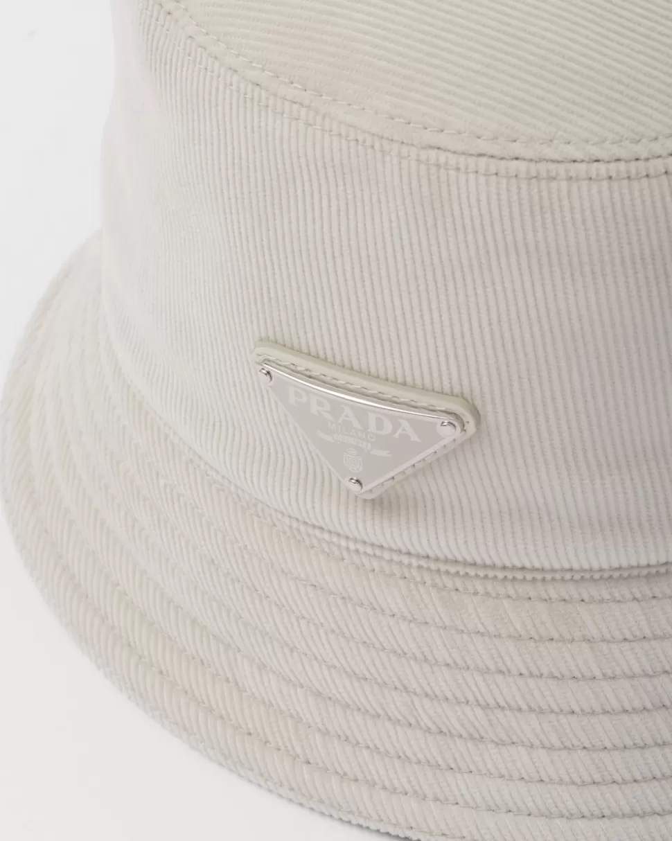 Prada Sombrero Tipo Pescador De Pana^Hombre SOMBREROS Y GUANTES