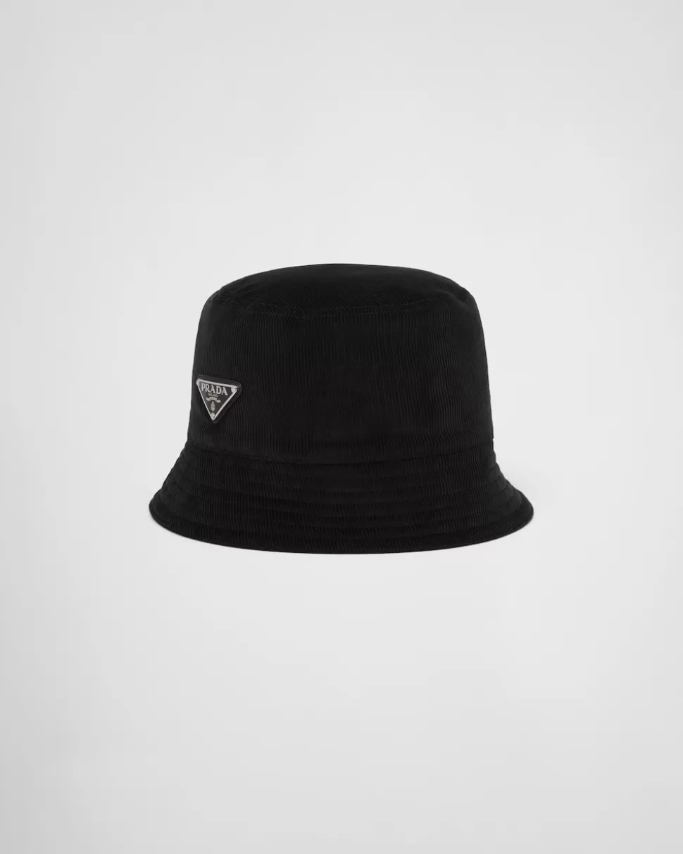 Prada Sombrero Tipo Pescador De Pana^Hombre SOMBREROS Y GUANTES