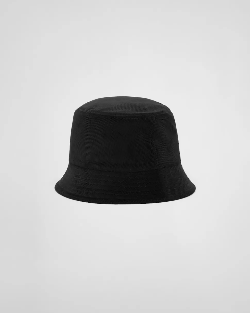 Prada Sombrero Tipo Pescador De Pana^Hombre SOMBREROS Y GUANTES