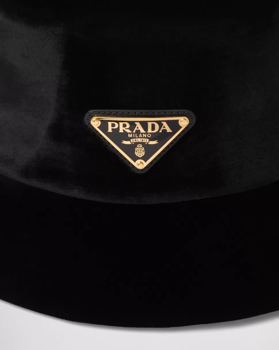 Prada Sombrero Tipo Pescador De Terciopelo^Mujer SOMBREROS Y GUANTES