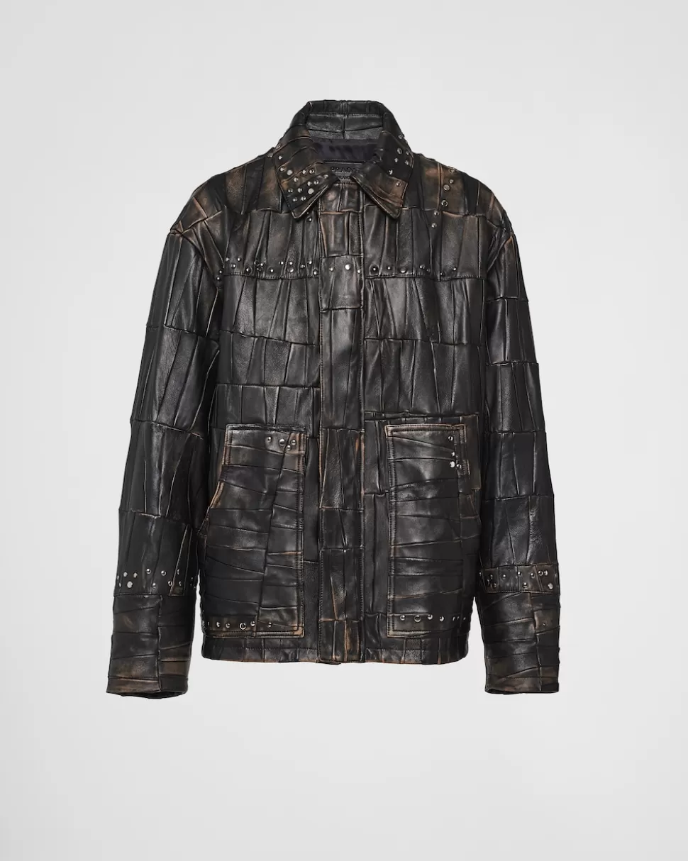 Prada Studded Leather Jacket^Hombre ROPA DE PIEL
