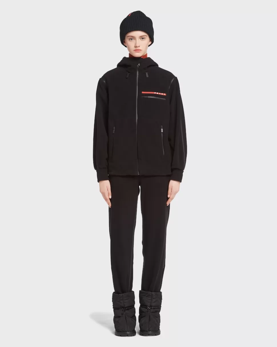 Prada Sudadera Con Capucha Forro Polar Técnico^Mujer ROPA