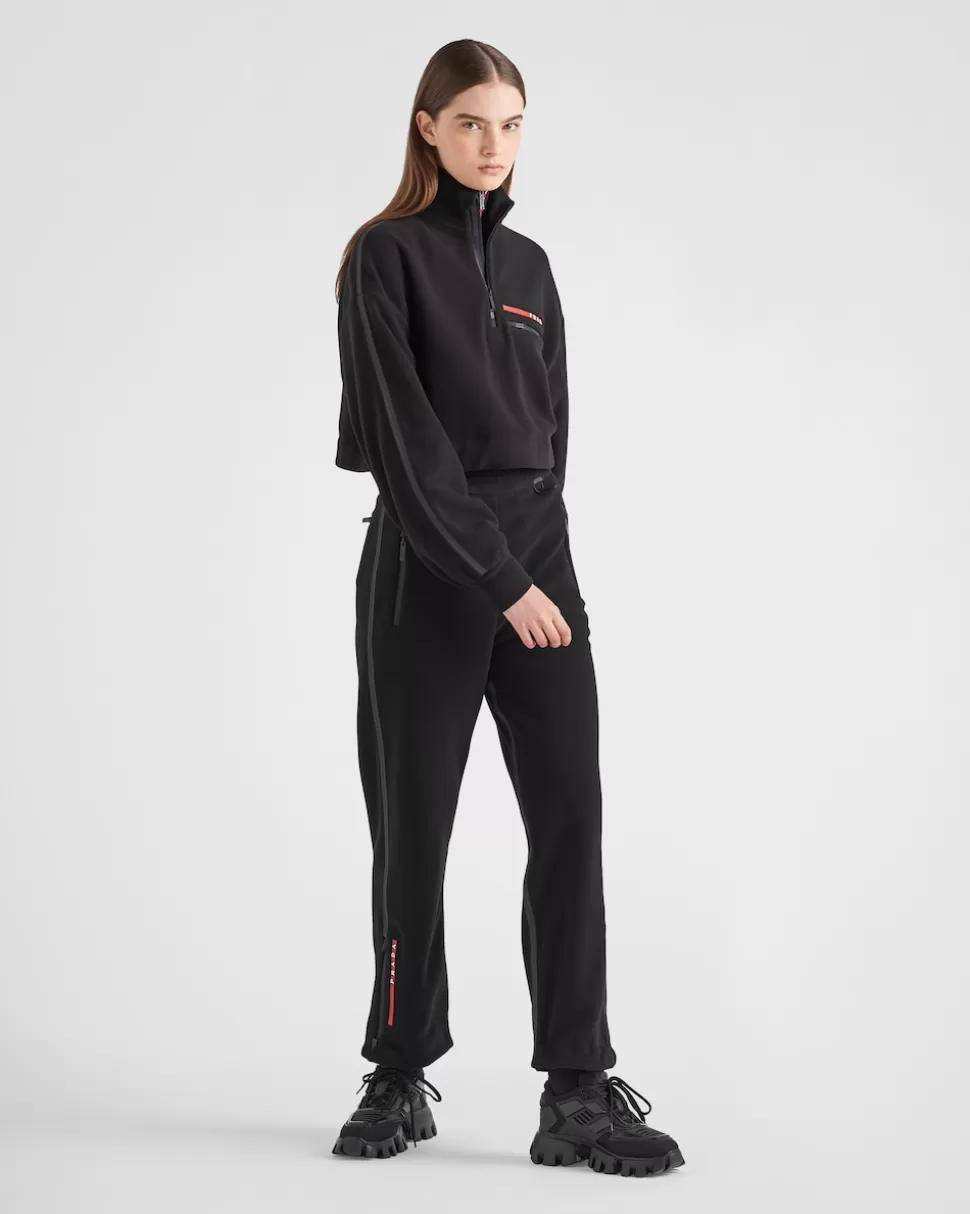Prada Sudadera Corta Forro Polar Técnico Reciclado^Mujer ROPA