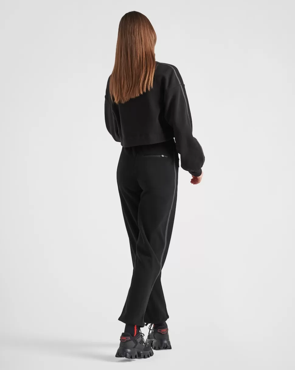 Prada Sudadera Corta Forro Polar Técnico Reciclado^Mujer ROPA