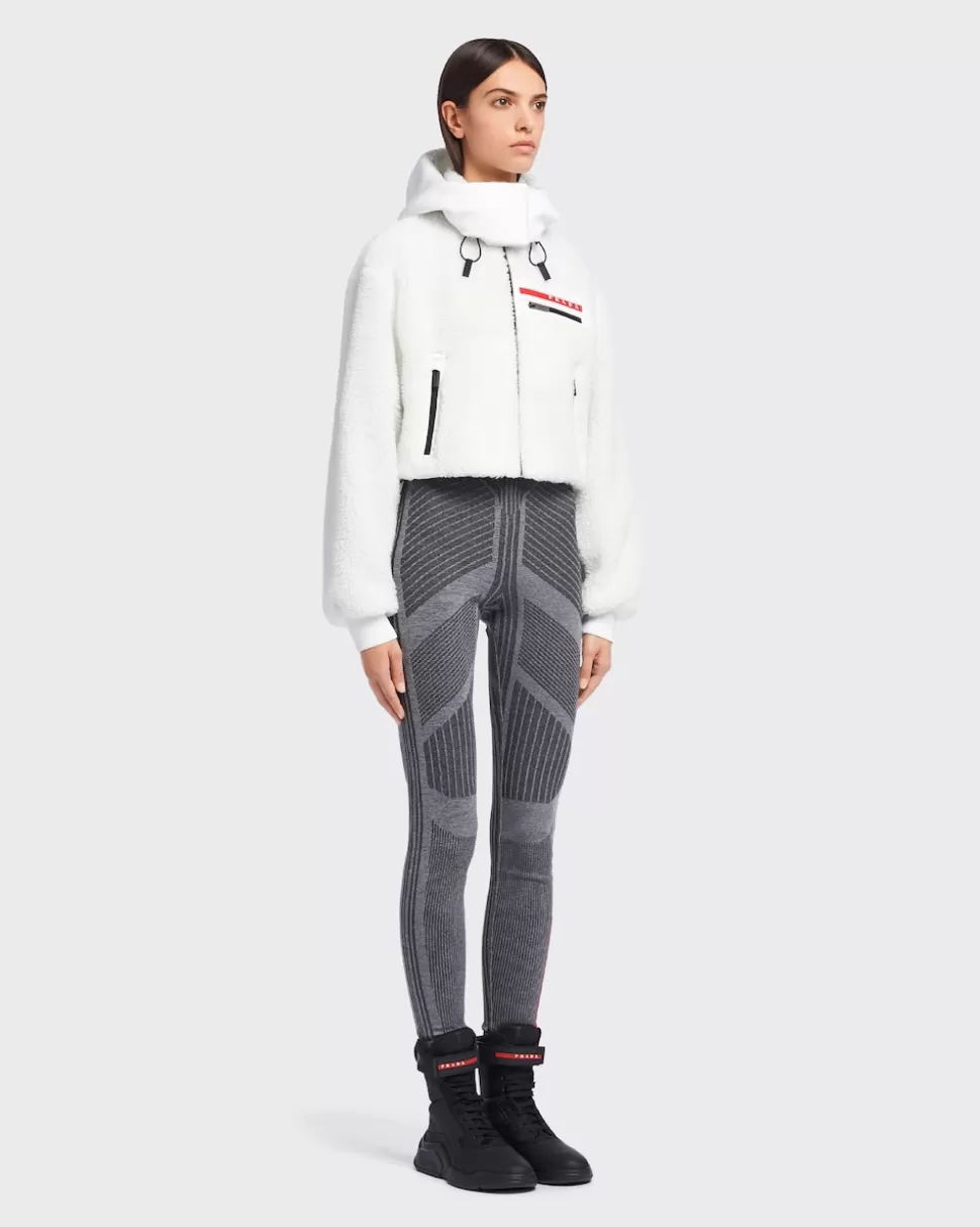 Prada Sudadera Corta Forro Polar Y Tejido Técnico^Mujer ROPA