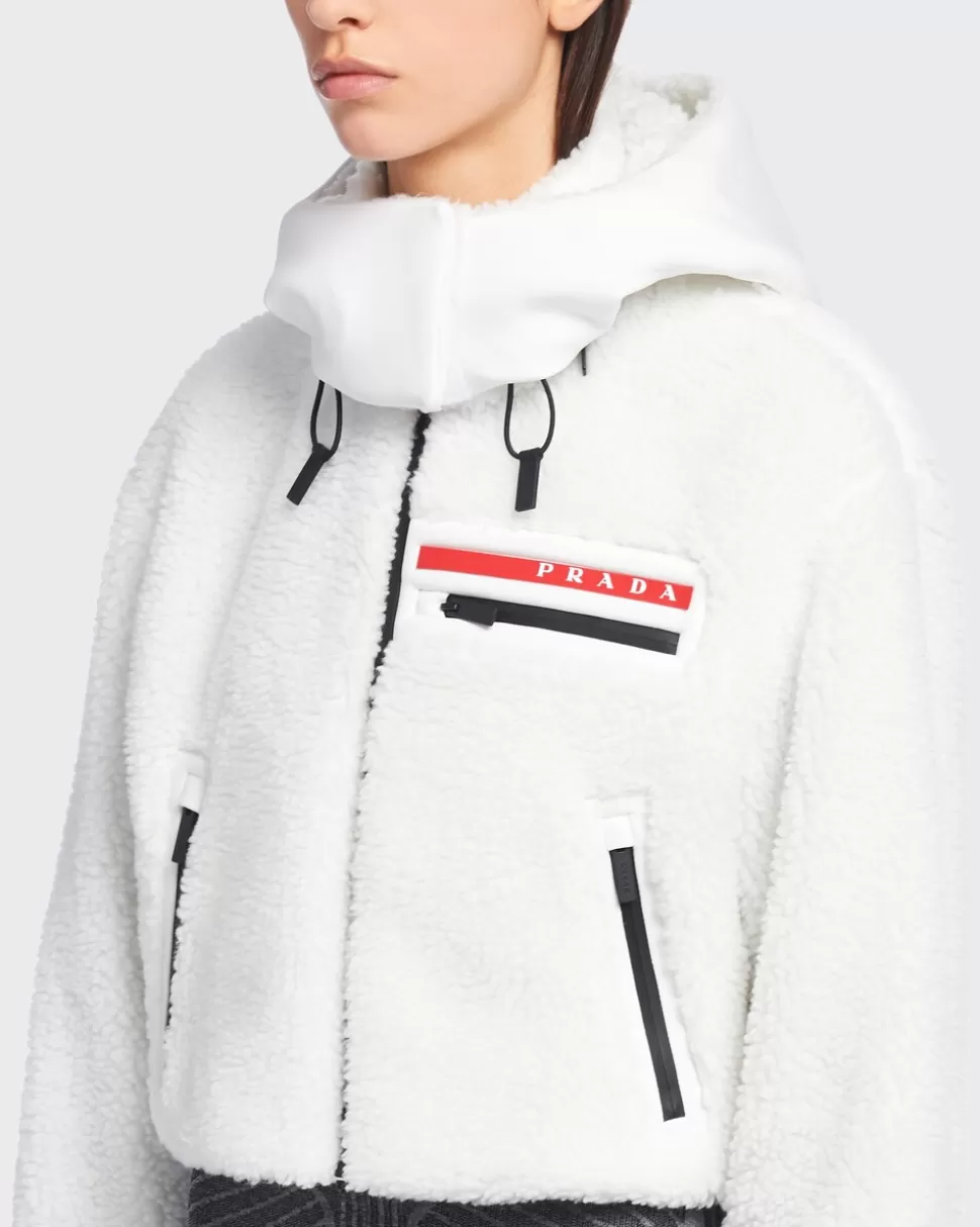 Prada Sudadera Corta Forro Polar Y Tejido Técnico^Mujer ROPA