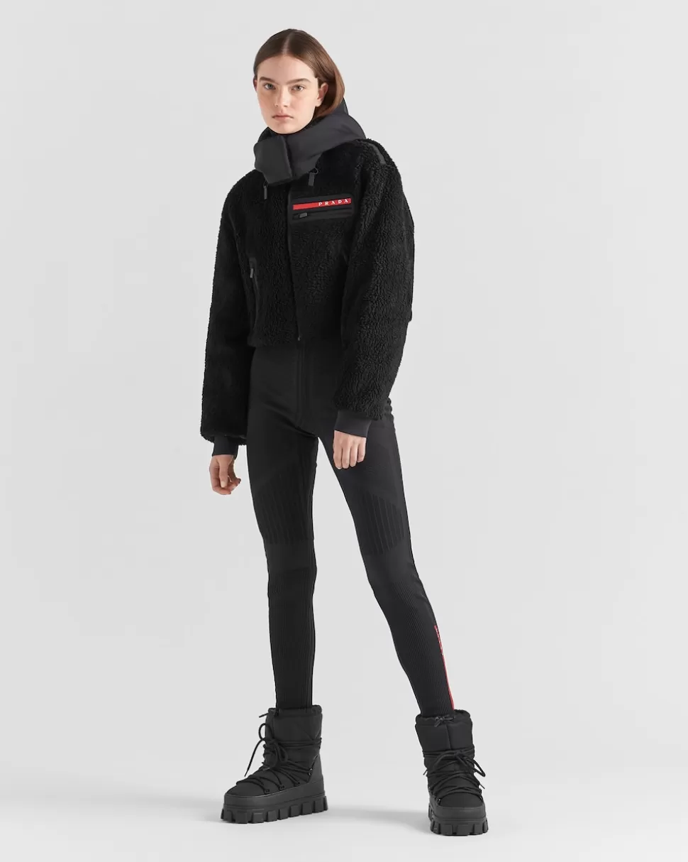Prada Sudadera Corta Forro Polar Y Tejido Técnico^Mujer ROPA