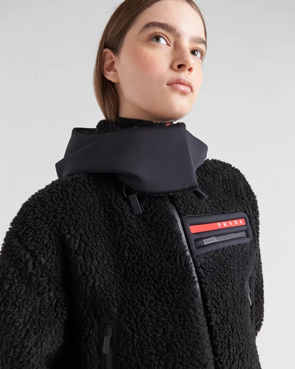 Prada Sudadera Corta Forro Polar Y Tejido Técnico^Mujer ROPA