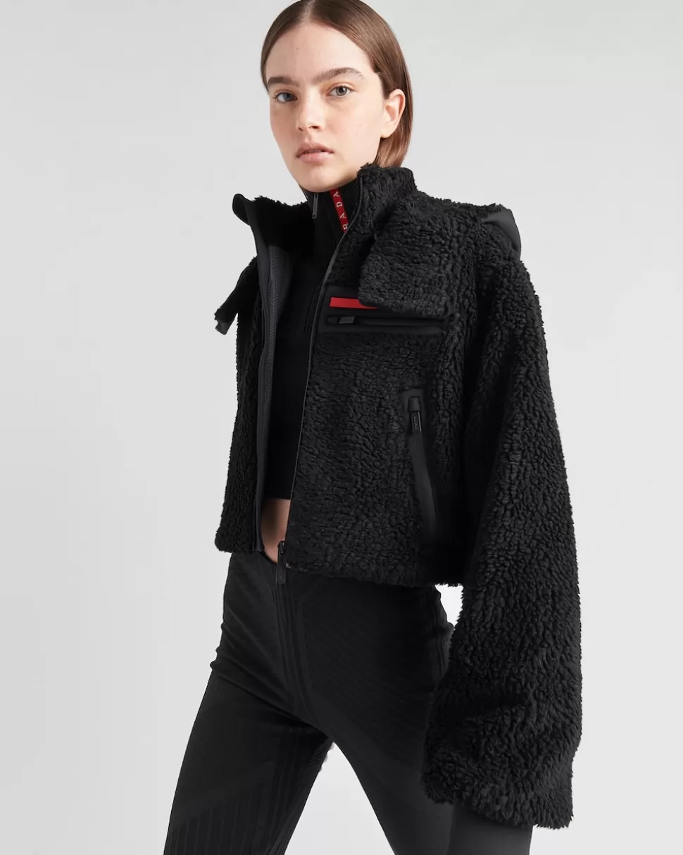 Prada Sudadera Corta Forro Polar Y Tejido Técnico^Mujer ROPA