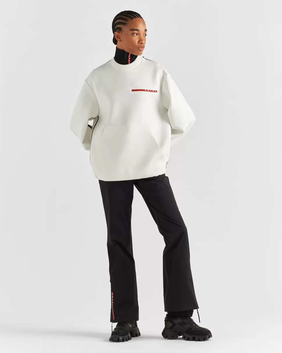 Prada Sudadera De Cuello Redondo De Doble Punto^Mujer ROPA
