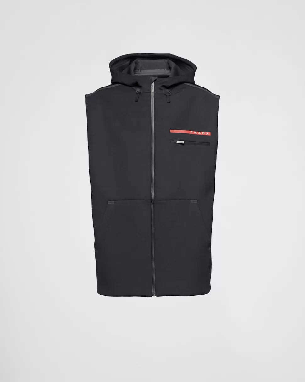 Prada Sudadera De Punto Técnico Reciclado Con Cinta^Hombre ROPA