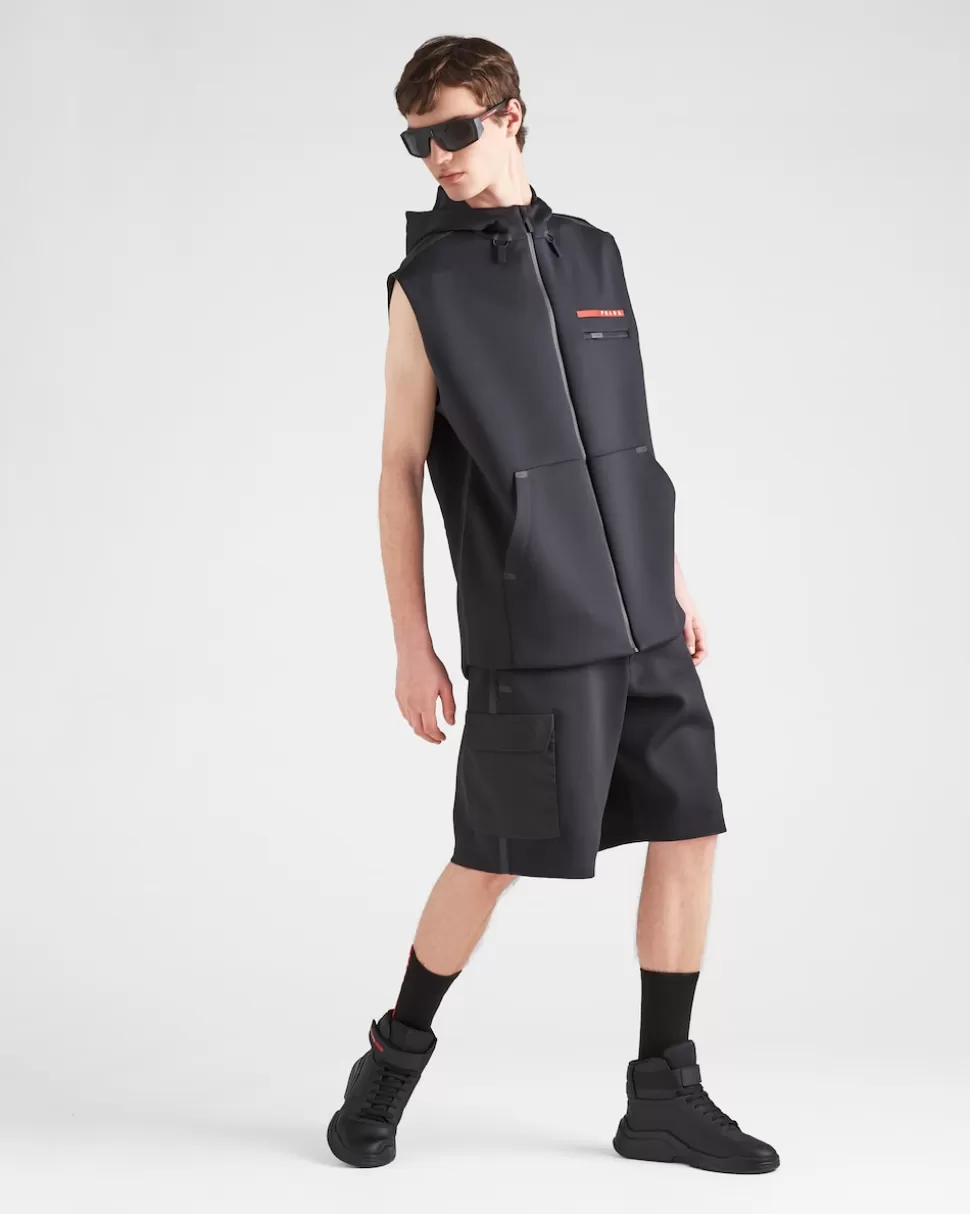 Prada Sudadera De Punto Técnico Reciclado Con Cinta^Hombre ROPA