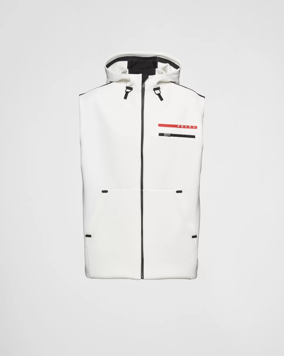 Prada Sudadera De Punto Técnico Reciclado Con Cinta^Hombre ROPA