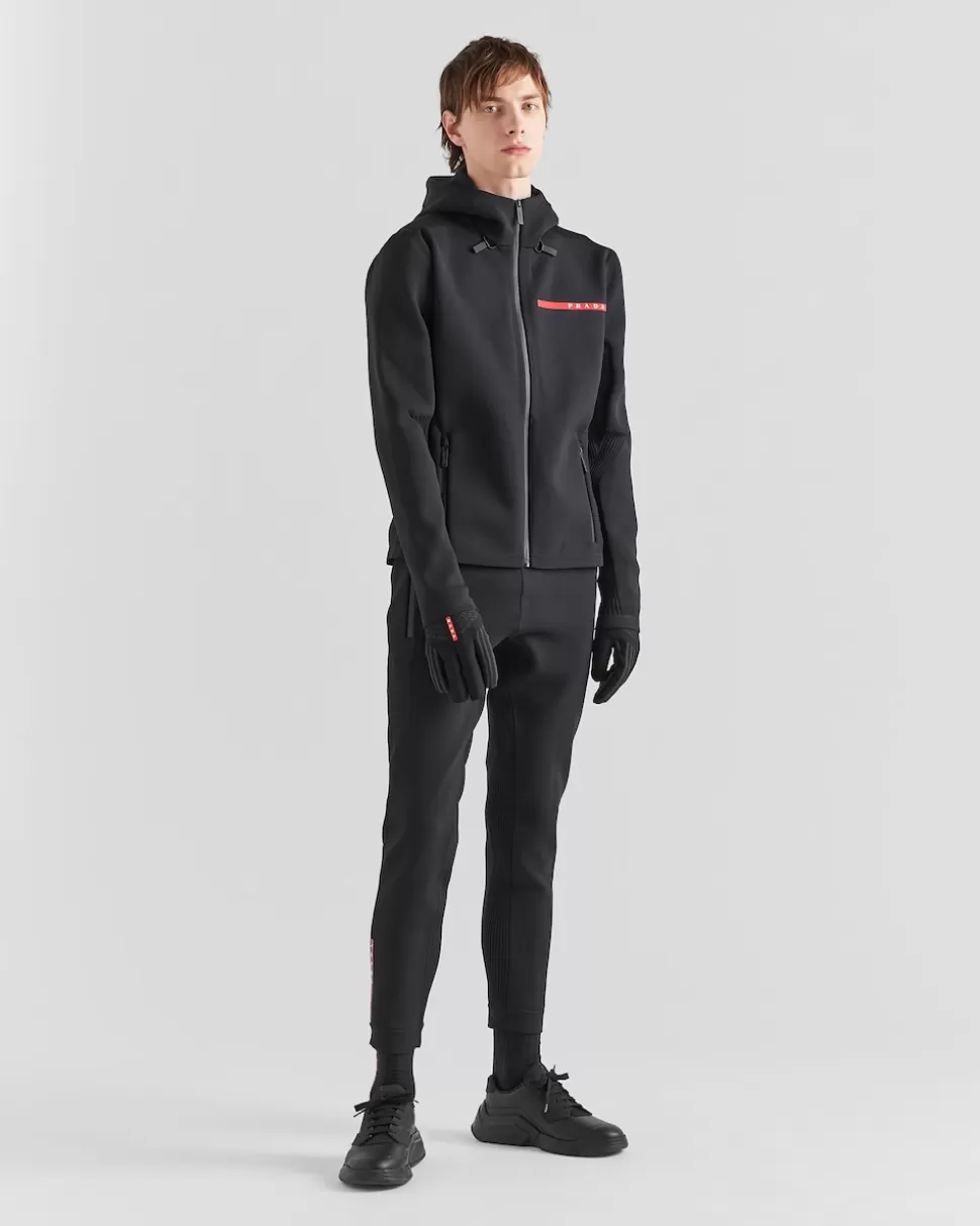 Prada Sudadera En Piqué Técnico Con Capucha^Hombre ROPA