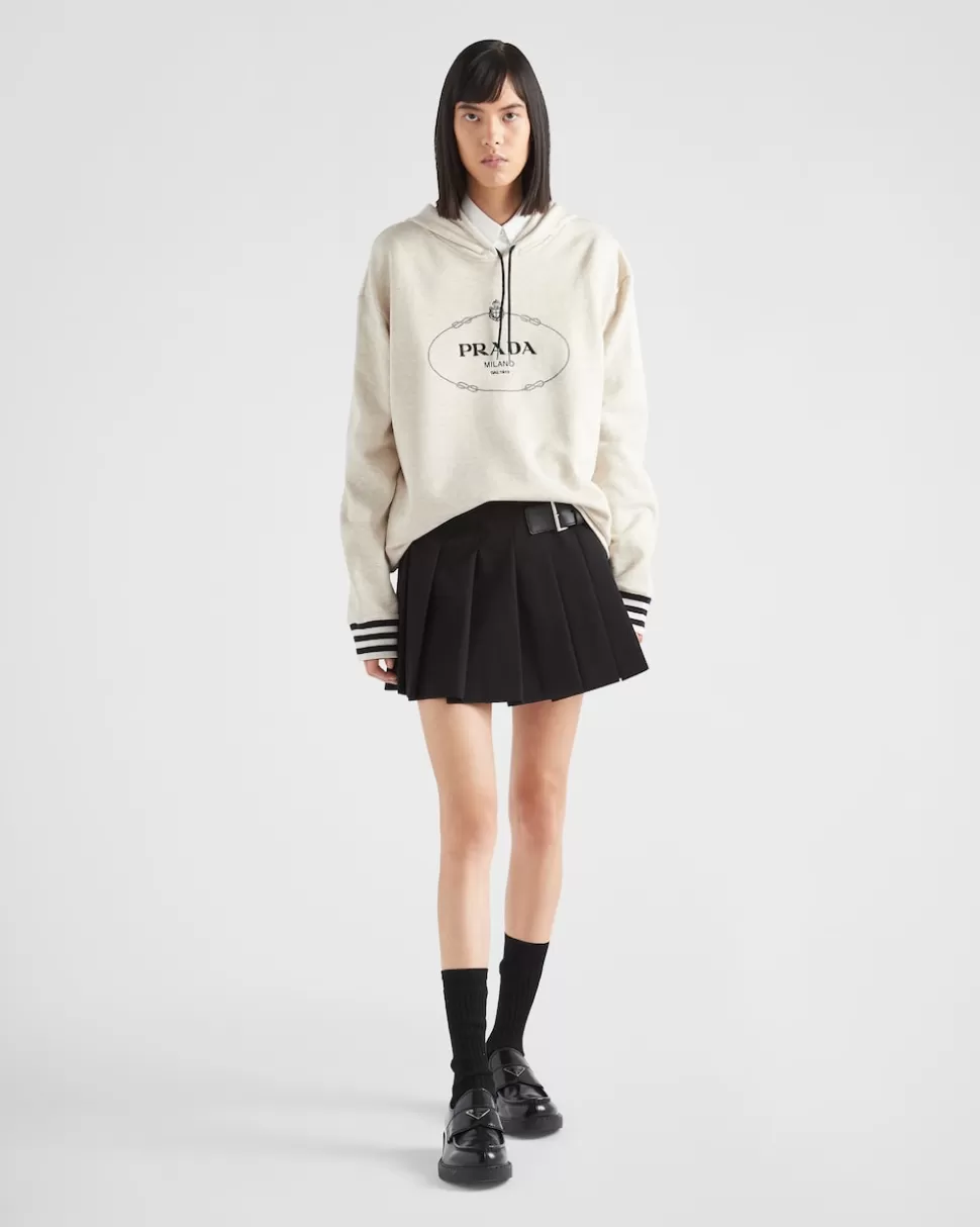 Prada Sudadera Holgada De Felpa De Algodón^Mujer CAMISETAS Y SUDADERAS