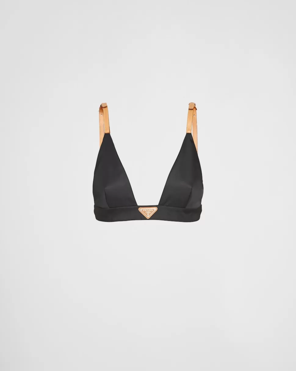 Prada Sujetador Triangular De Re-nylon^Mujer COLECCIÓN FEMENINA | CAMISAS Y TOPS