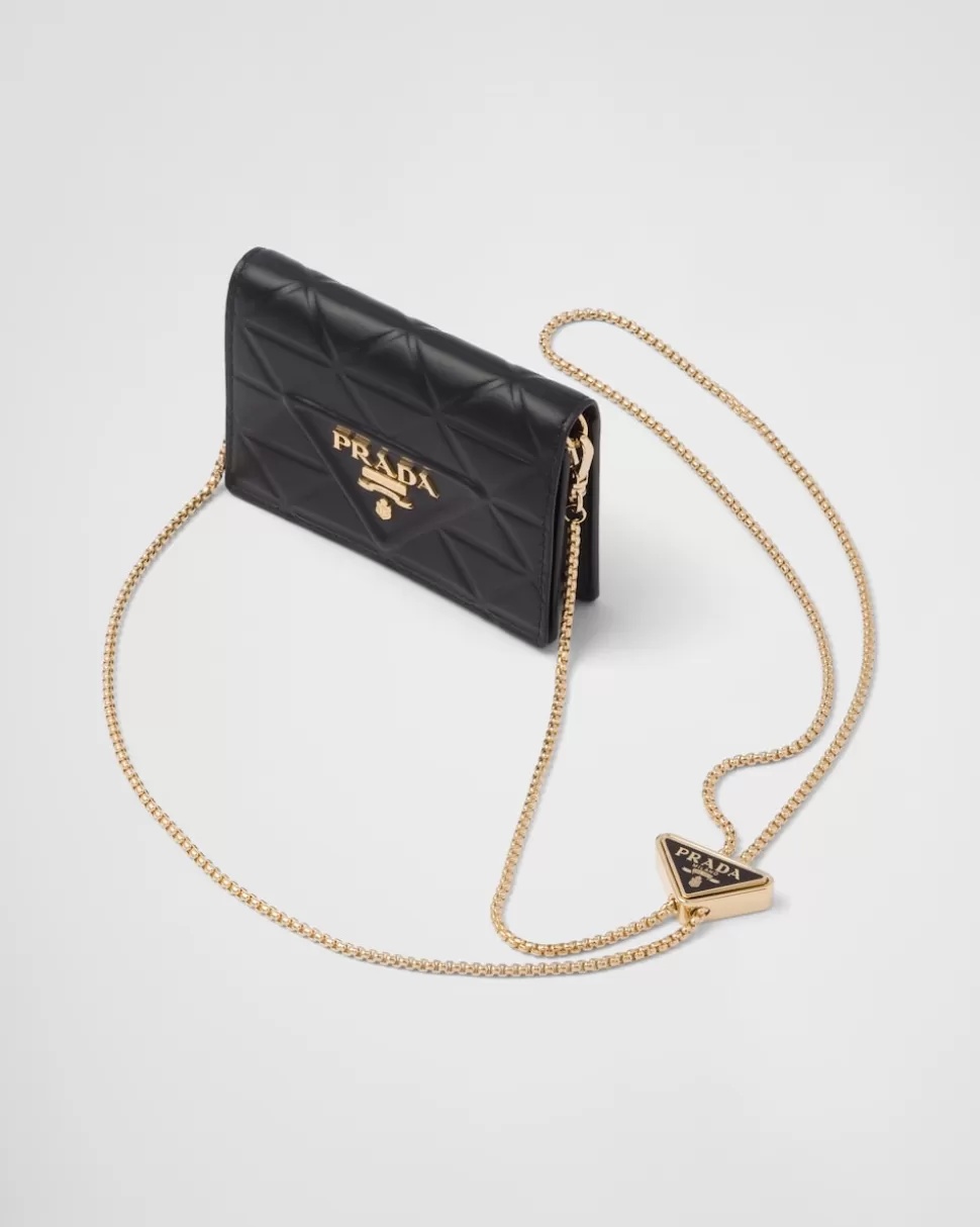 Prada Tarjetero De Piel Con Bandolera^Mujer CARTERAS Y TARJETEROS