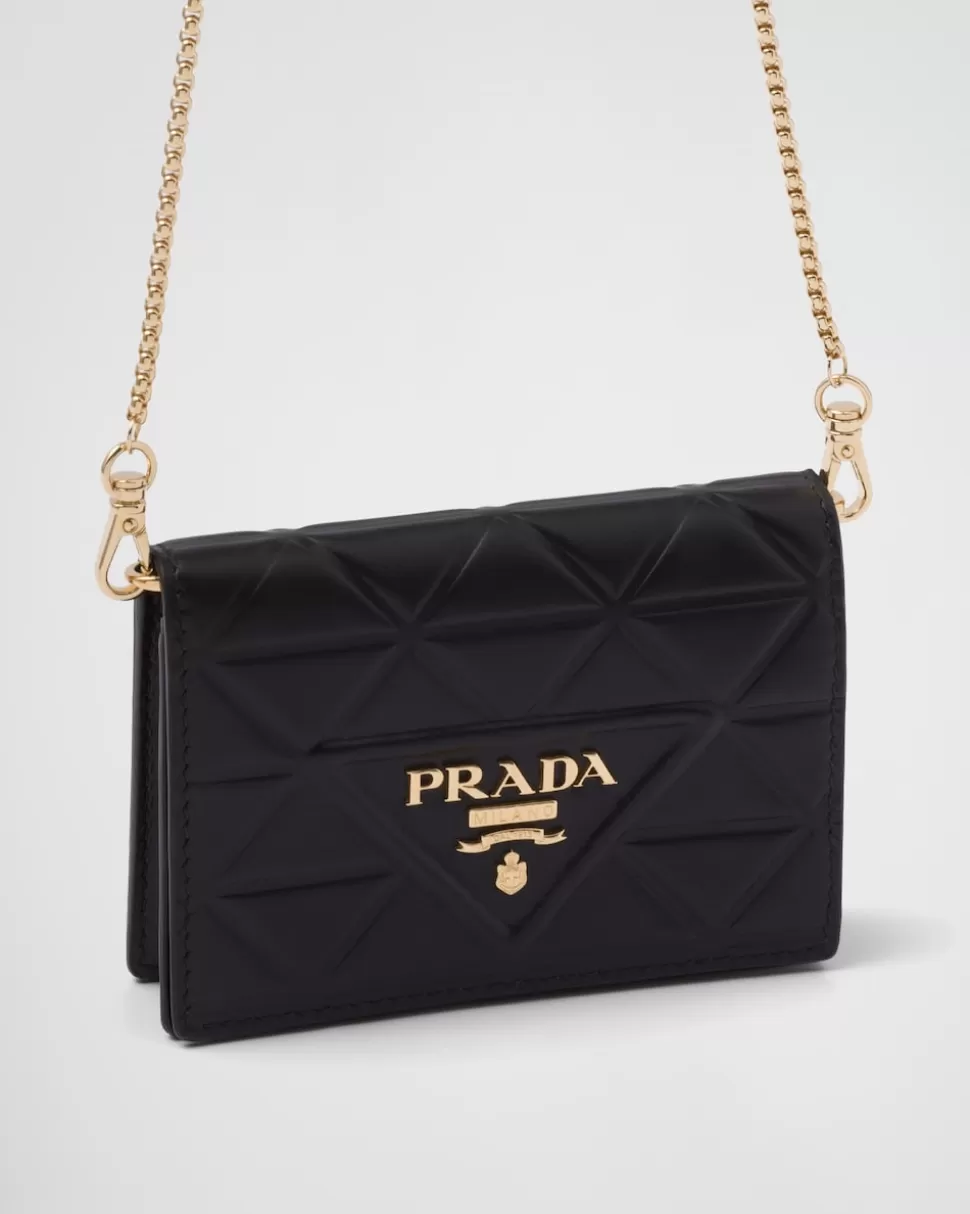 Prada Tarjetero De Piel Con Bandolera^Mujer CARTERAS Y TARJETEROS