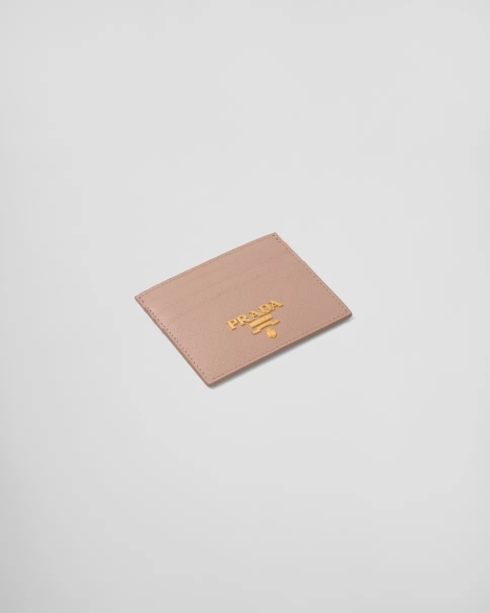 Prada Tarjetero De Piel Saffiano^Mujer CARTERAS Y TARJETEROS