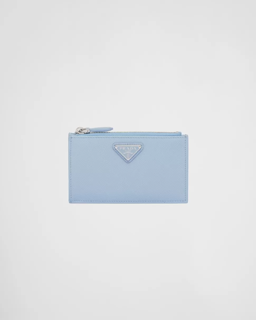 Prada Tarjetero De Piel Saffiano^Mujer CARTERAS Y TARJETEROS