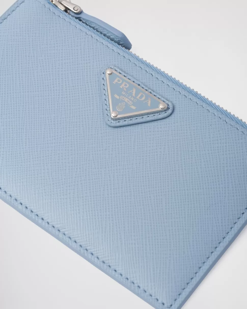 Prada Tarjetero De Piel Saffiano^Mujer CARTERAS Y TARJETEROS
