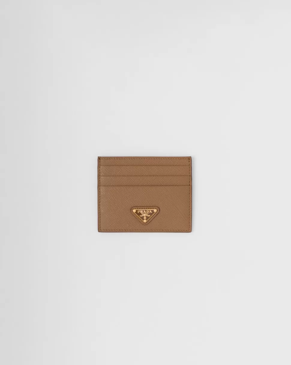 Prada Tarjetero De Piel Saffiano^Mujer CARTERAS Y TARJETEROS