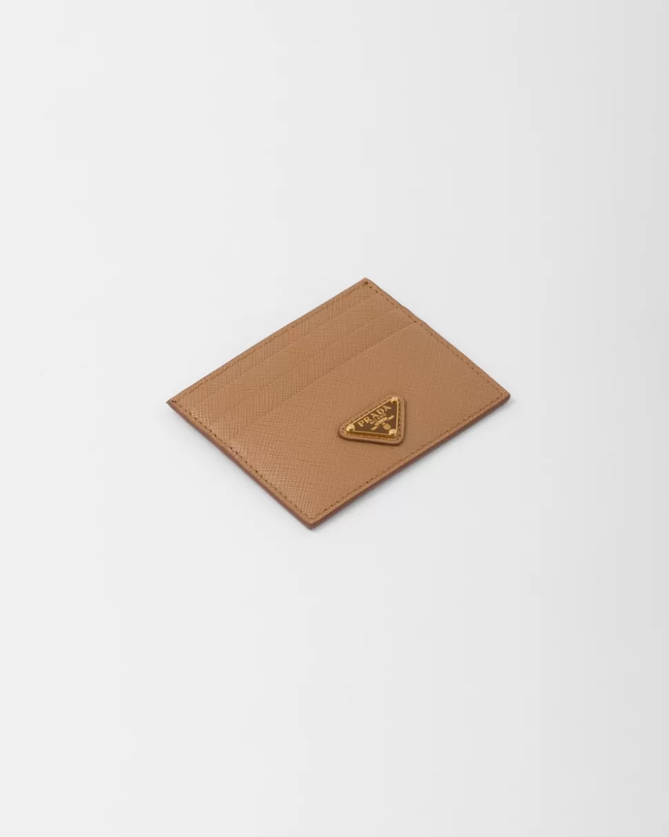 Prada Tarjetero De Piel Saffiano^Mujer CARTERAS Y TARJETEROS