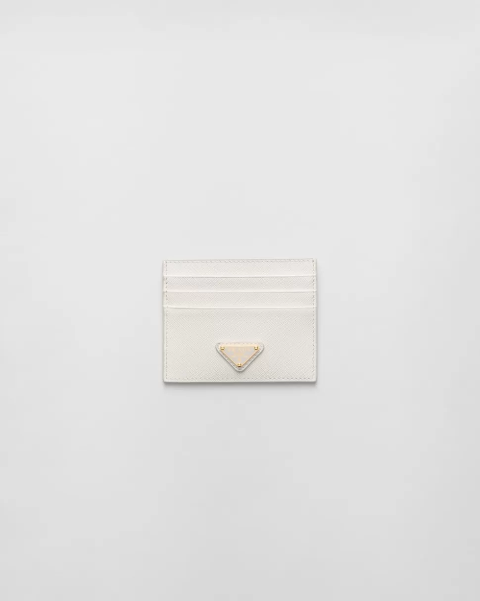 Prada Tarjetero De Piel Saffiano^Mujer CARTERAS Y TARJETEROS