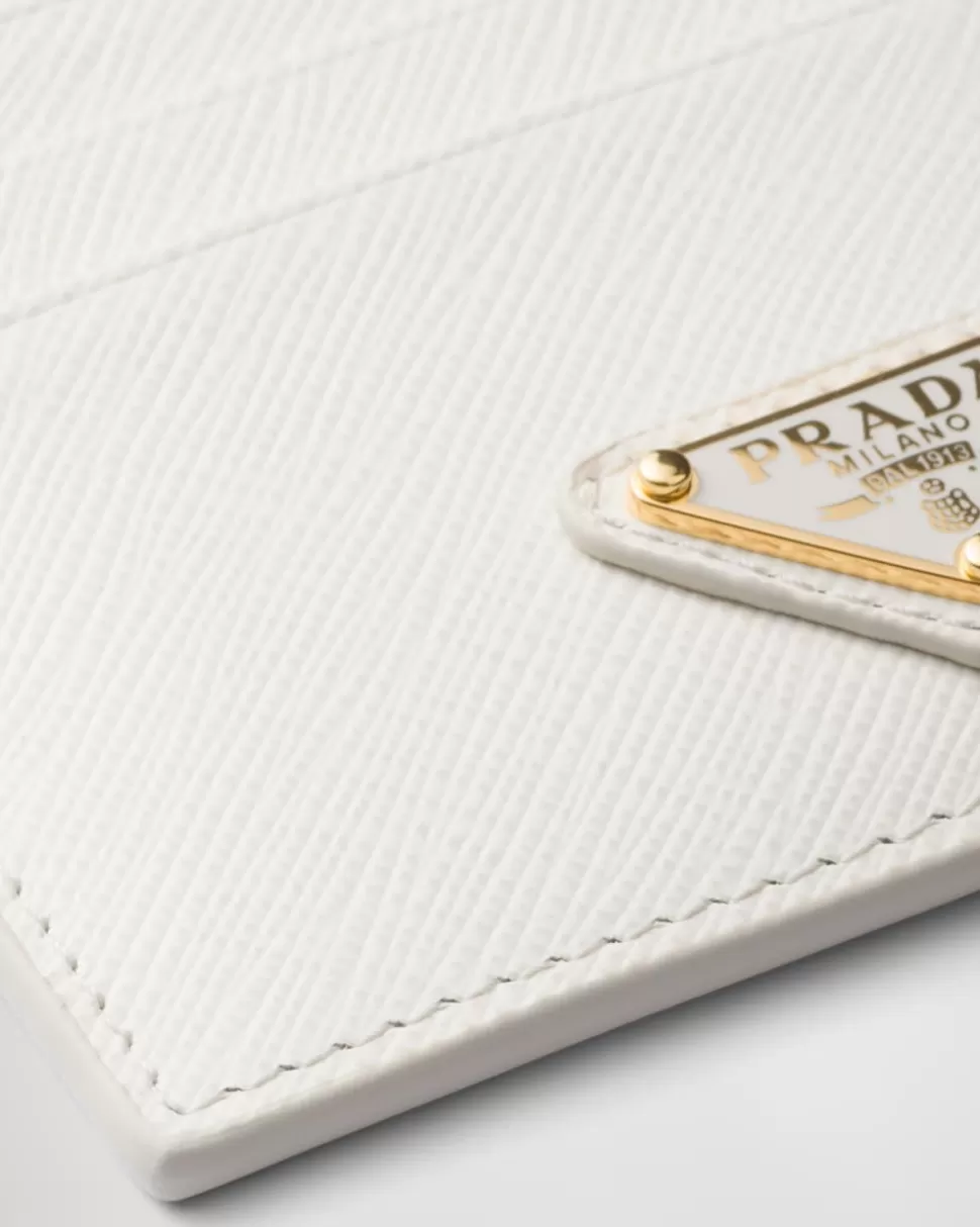 Prada Tarjetero De Piel Saffiano^Mujer CARTERAS Y TARJETEROS