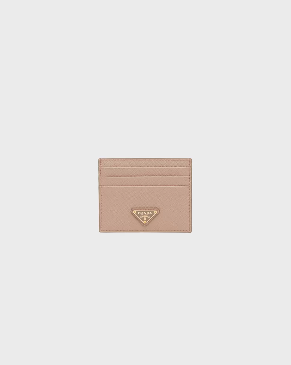 Prada Tarjetero De Piel Saffiano^Mujer CARTERAS Y TARJETEROS