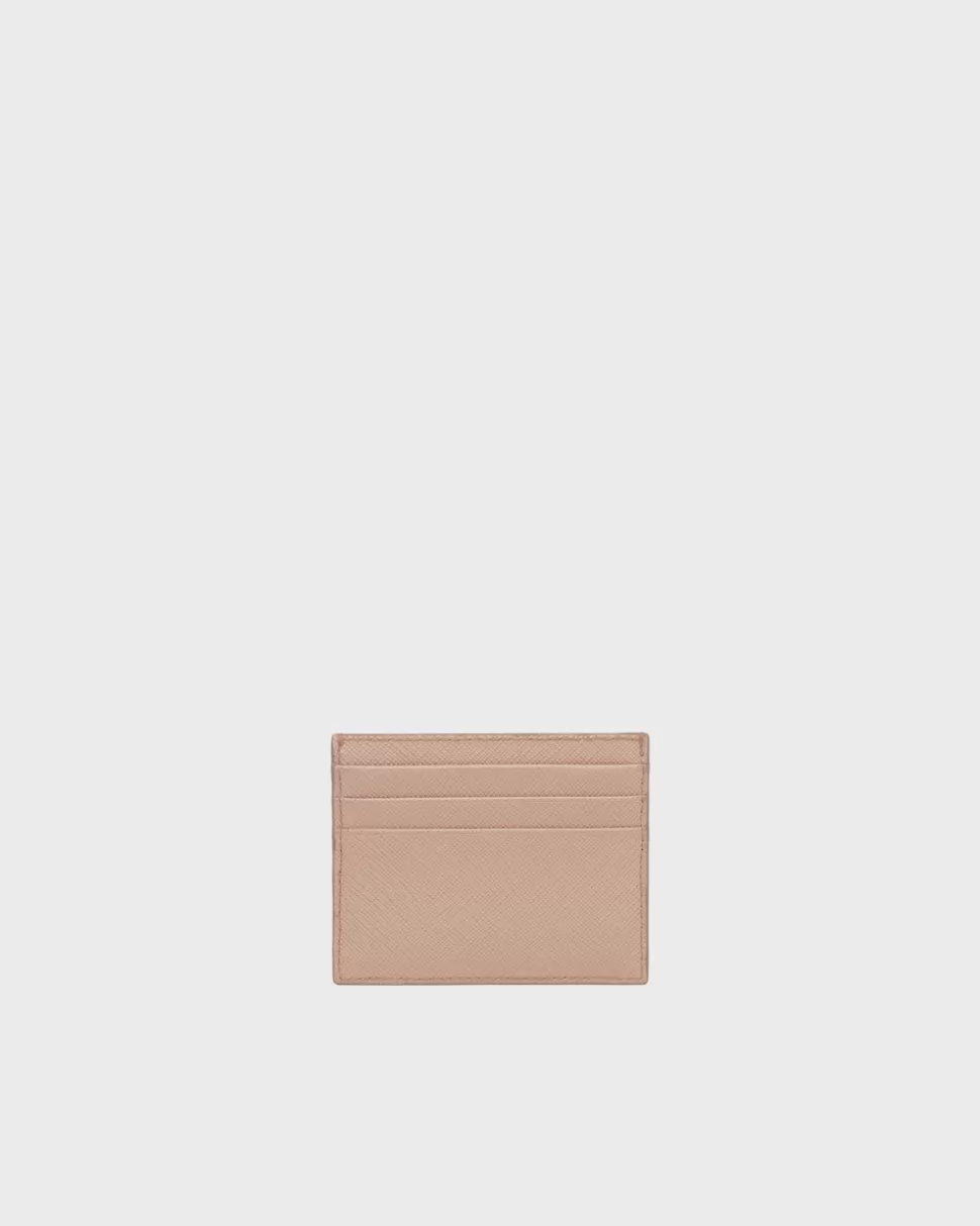 Prada Tarjetero De Piel Saffiano^Mujer CARTERAS Y TARJETEROS