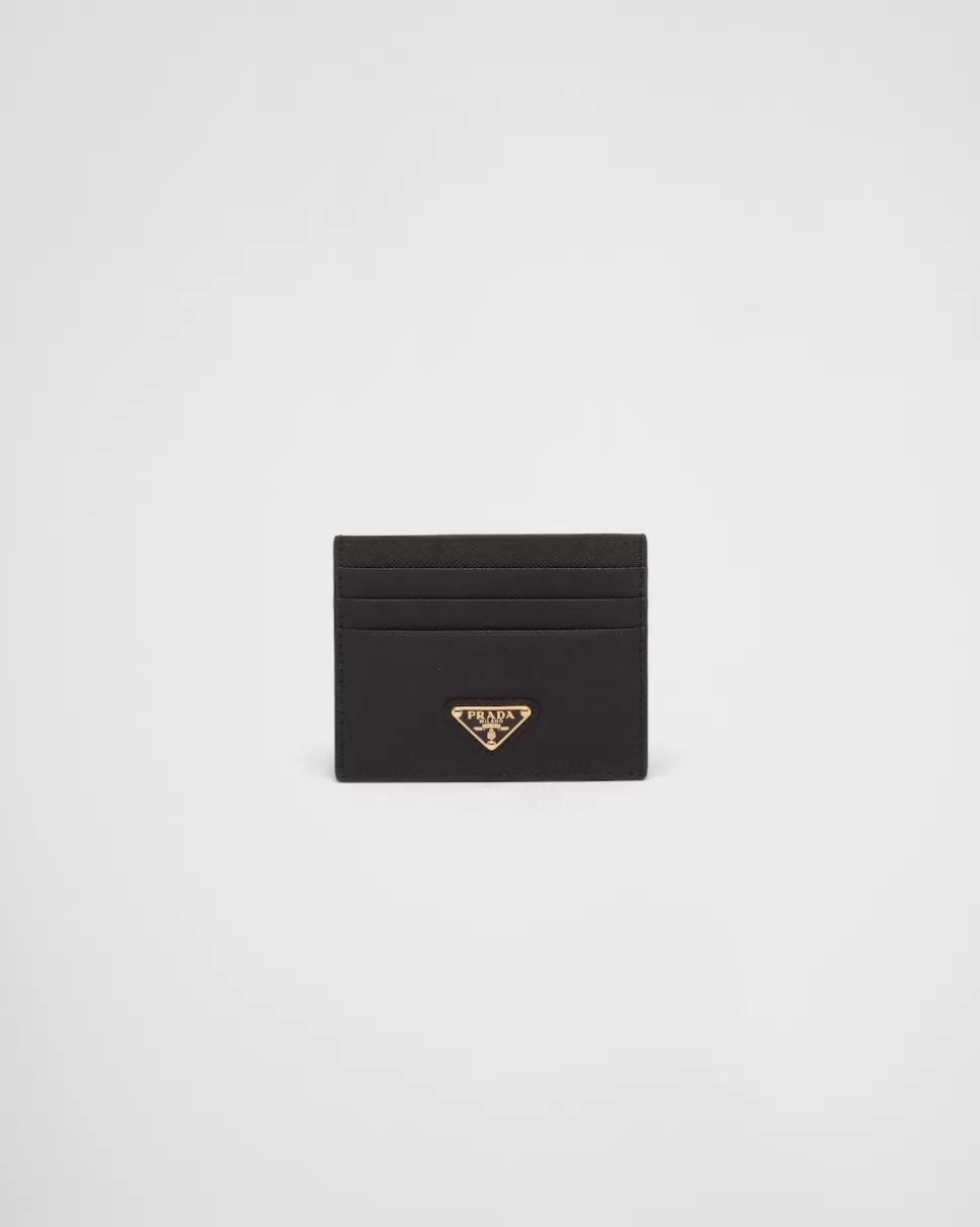Prada Tarjetero De Piel Saffiano^Mujer CARTERAS Y TARJETEROS