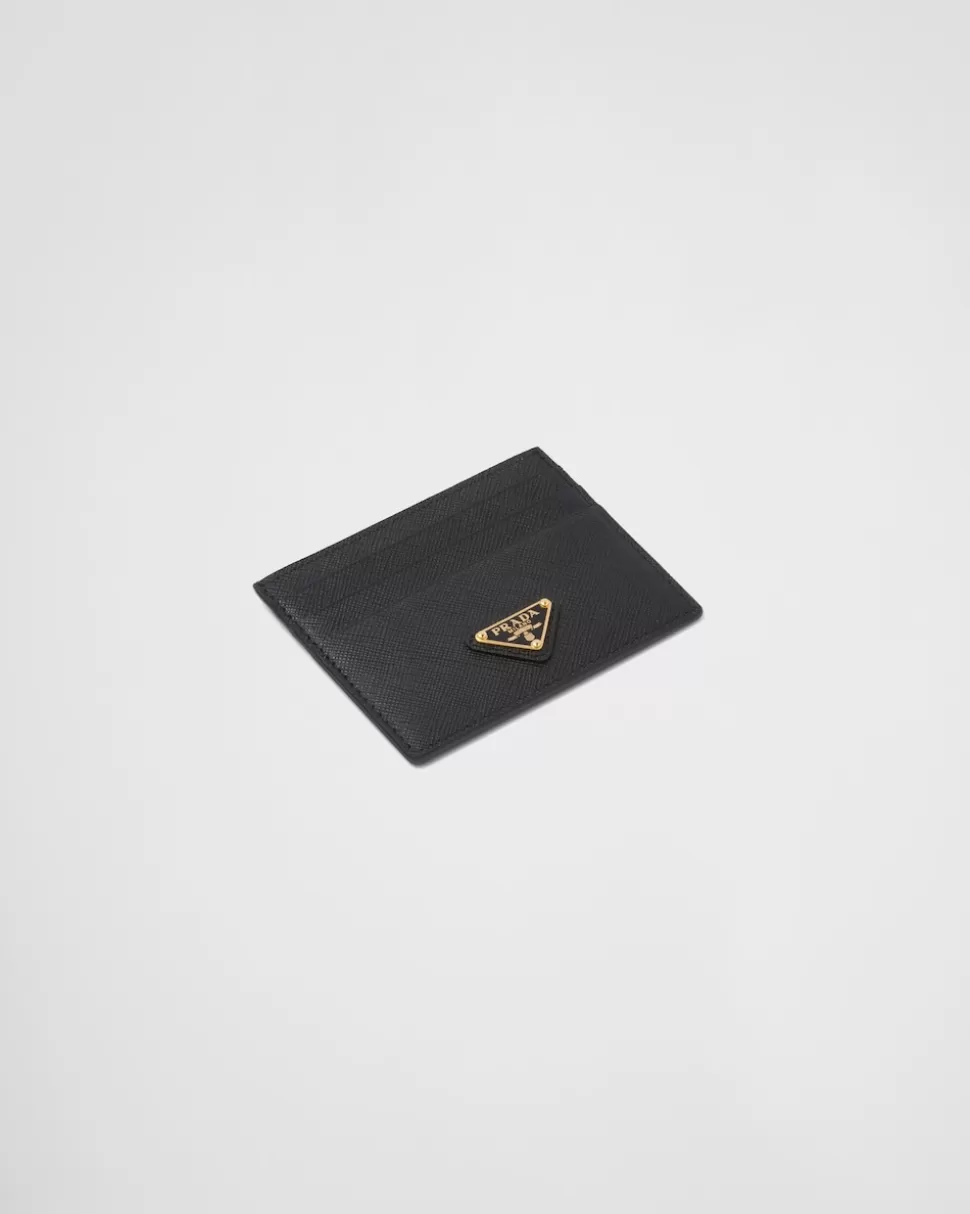 Prada Tarjetero De Piel Saffiano^Mujer CARTERAS Y TARJETEROS