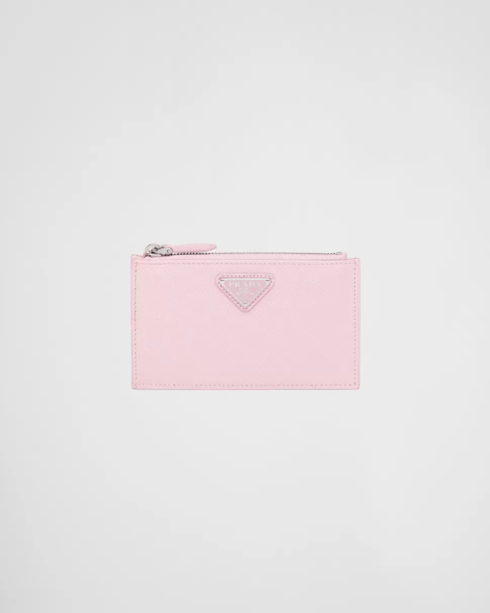 Prada Tarjetero De Piel Saffiano^Mujer CARTERAS Y TARJETEROS