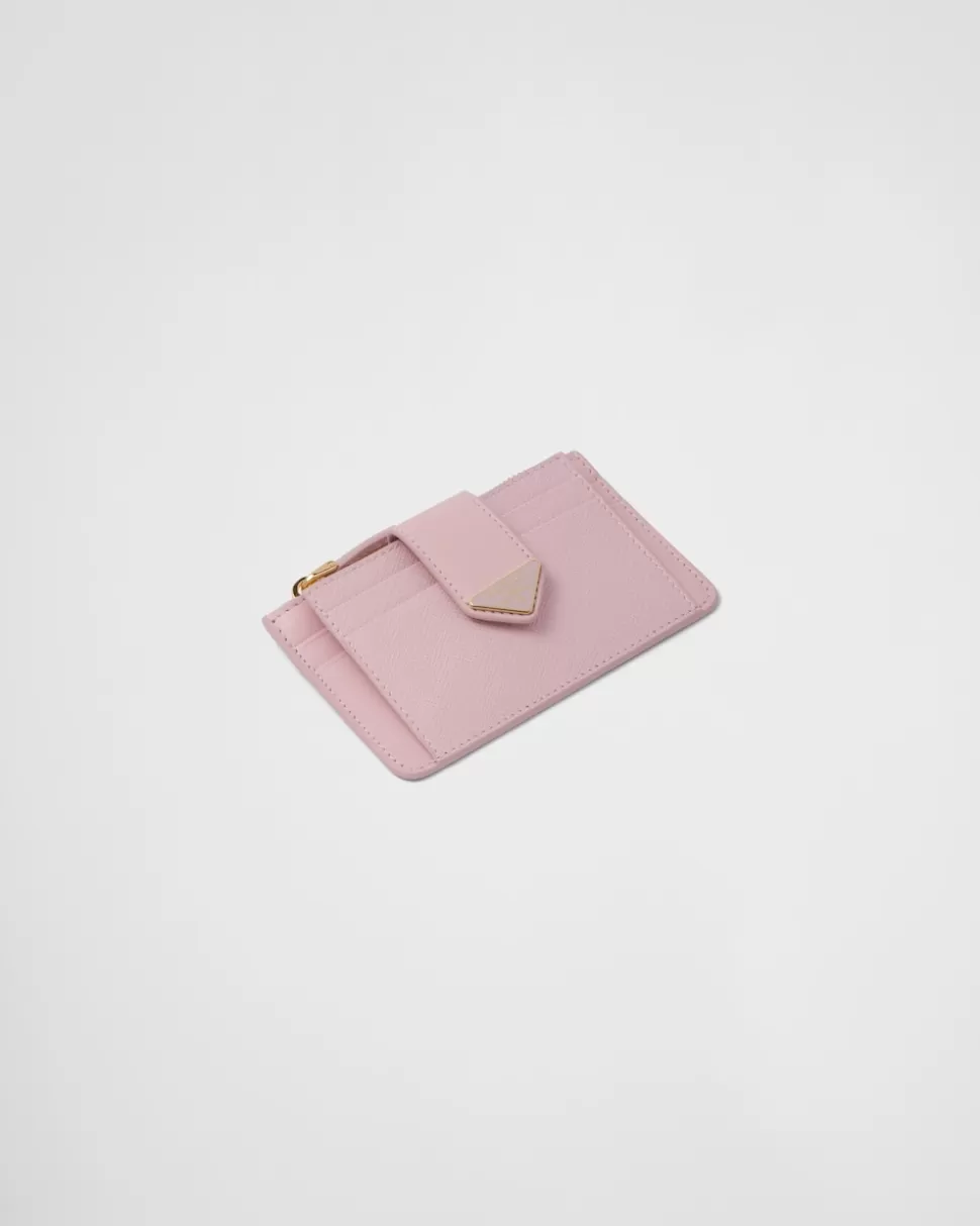 Prada Tarjetero De Piel Y Saffiano^Mujer CARTERAS Y TARJETEROS