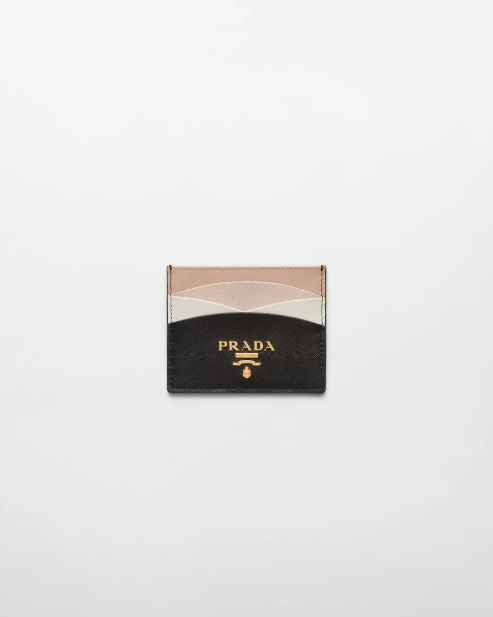 Prada Tarjetero En Piel Saffiano^Mujer CARTERAS Y TARJETEROS