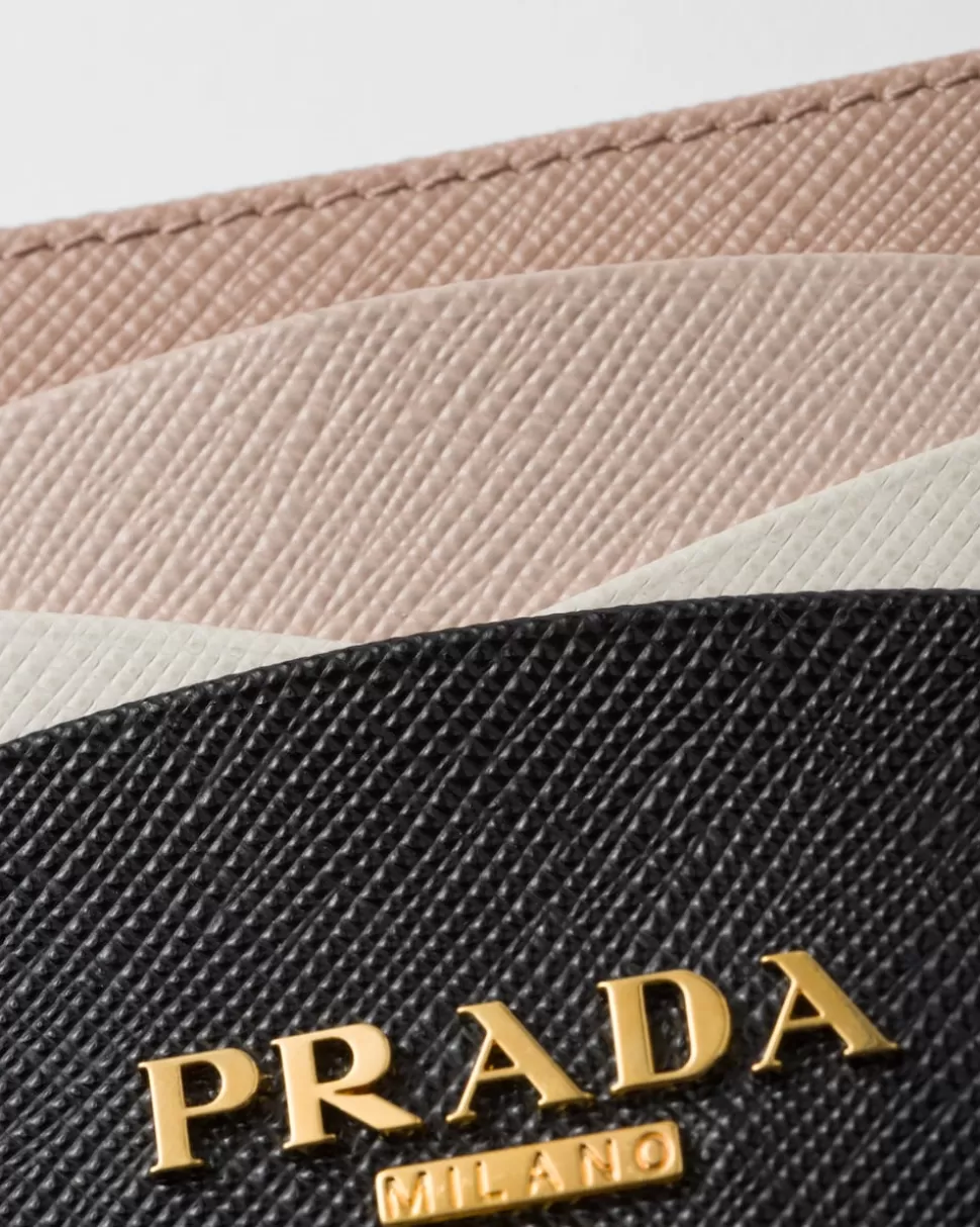 Prada Tarjetero En Piel Saffiano^Mujer CARTERAS Y TARJETEROS