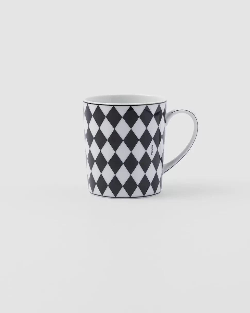 Prada Taza De Porcelana - Checkerboard^ TÉ Y CAFÉ